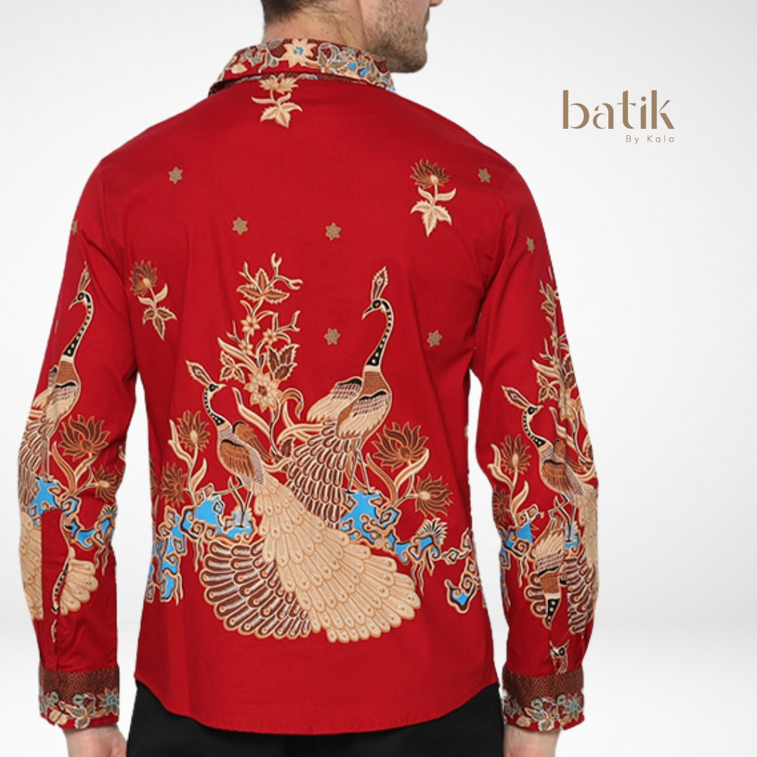 Men's Batik Shirt - Phoenix Prosperity | Long Sleeves 4