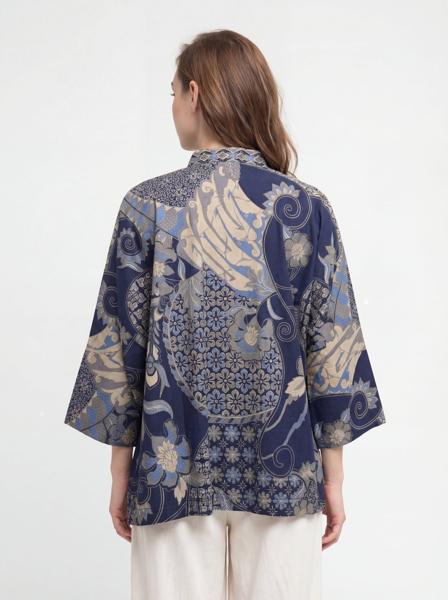 Women's Batik Kimono Top - Heritage Blossom
