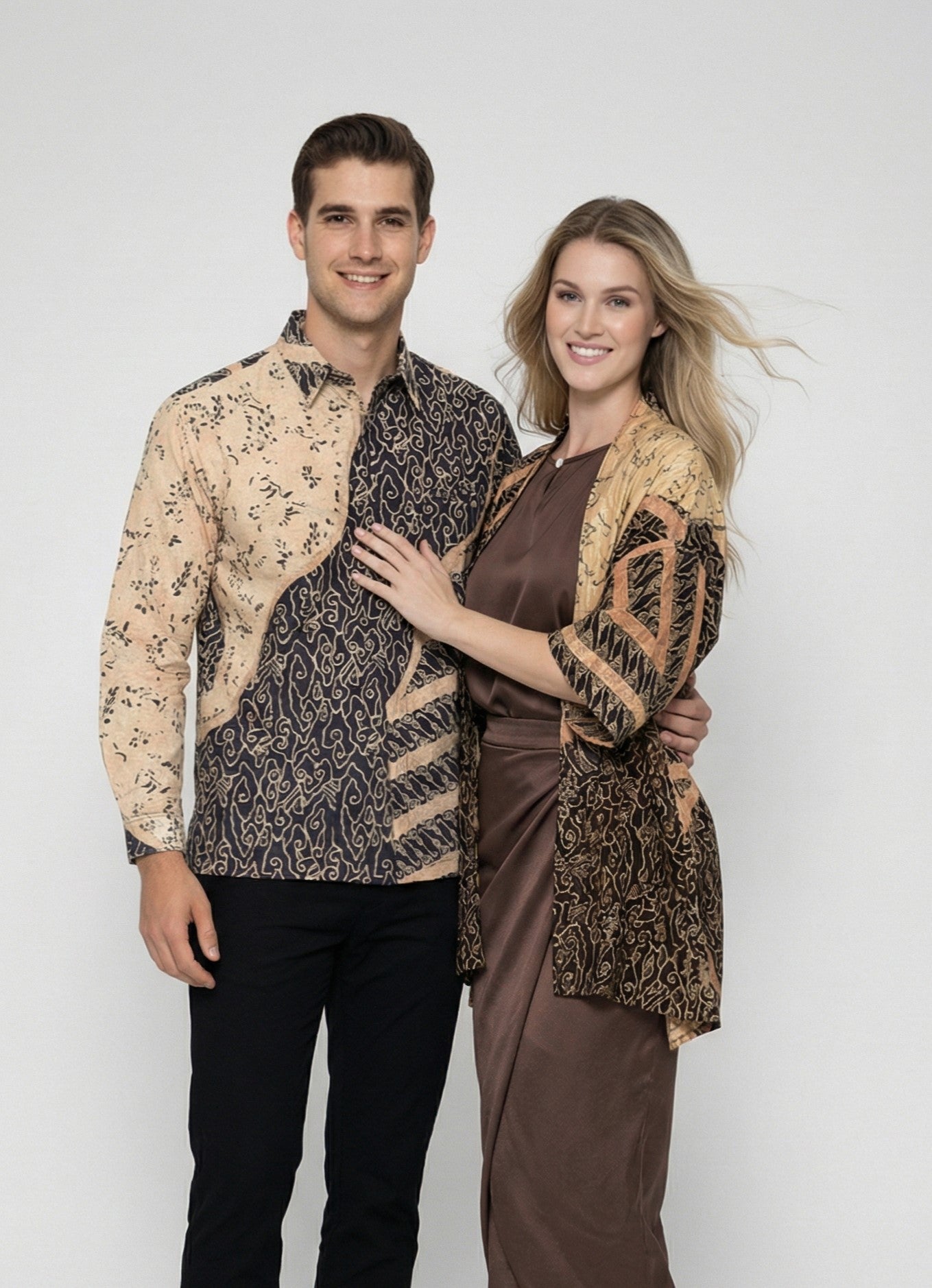 Batik Kebaya Couple Set Naomi - Mahogany