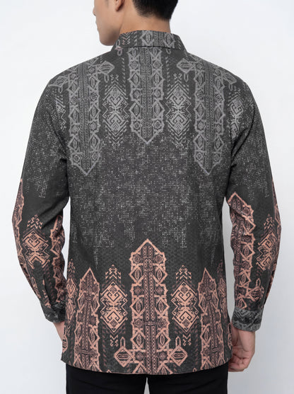 Men’s Batik Shirt – Earthen Prestige | Long Sleeves