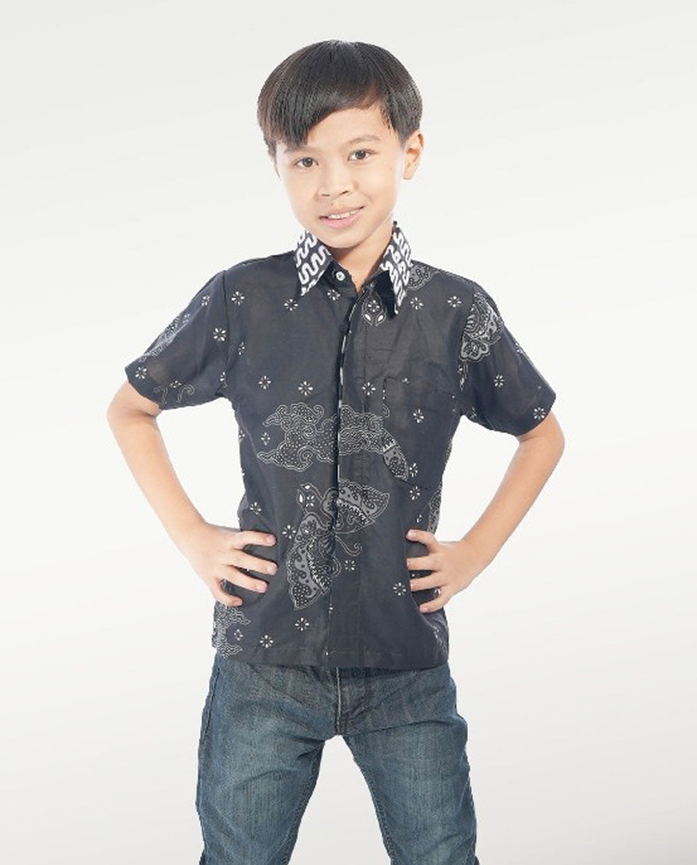 Kid's Batik Shirt - Celestial Blossoms 2