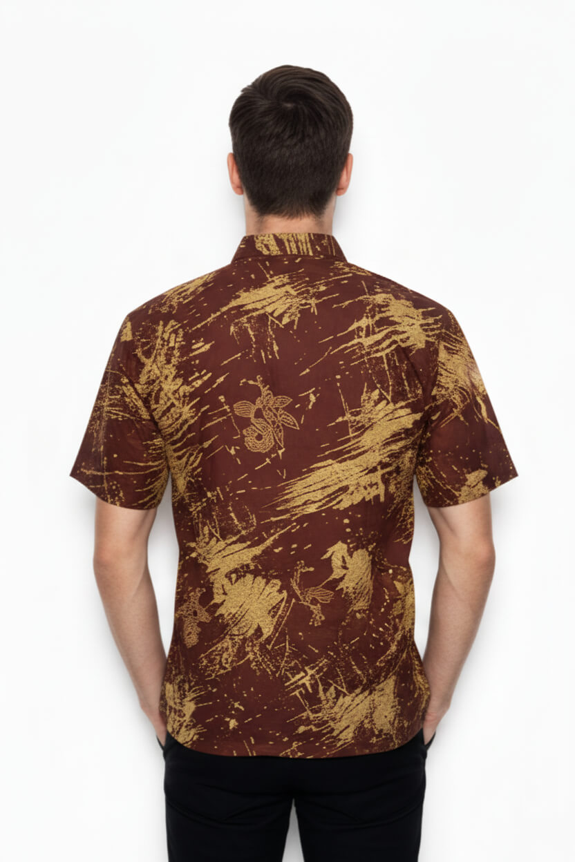 Men's Batik Shirt – Golden Maranta | Short Sleeves 3