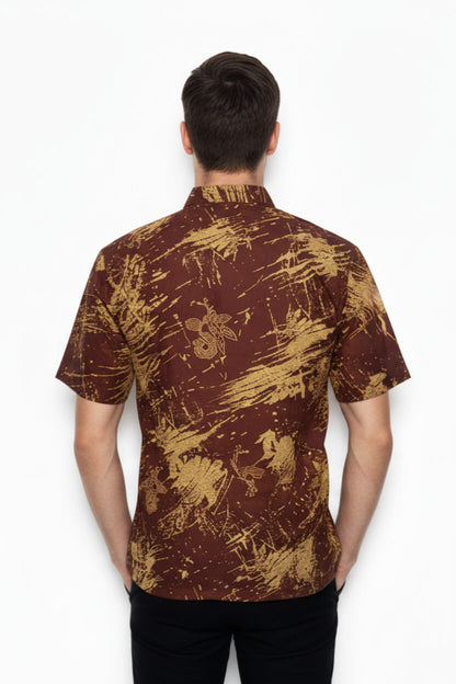 Men's Batik Shirt – Golden Maranta | Short Sleeves 3