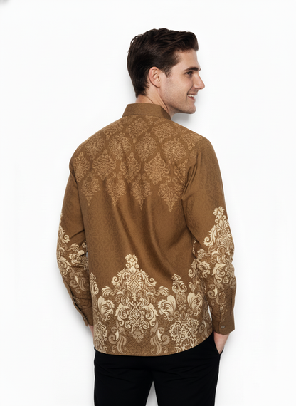 Men’s Batik Shirt – Golden Regal | Long Sleeves 2