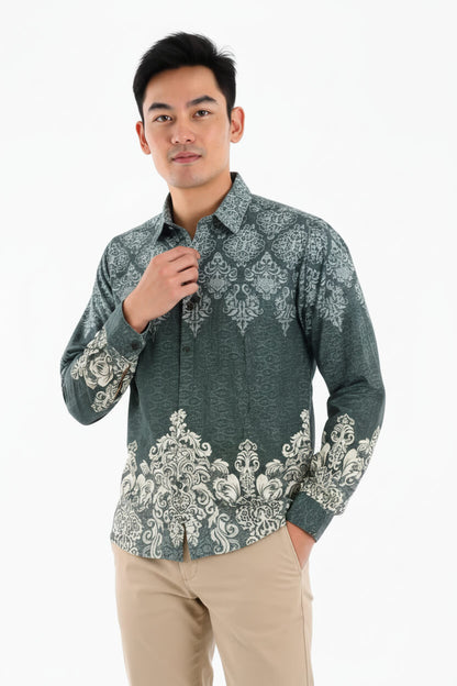 Men’s Batik Shirt – Jade Sovereign | Long Sleeves2