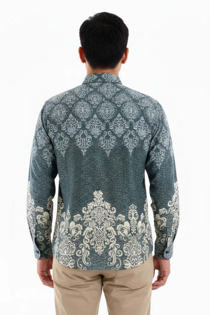 Men’s Batik Shirt – Jade Sovereign | Long Sleeves 3