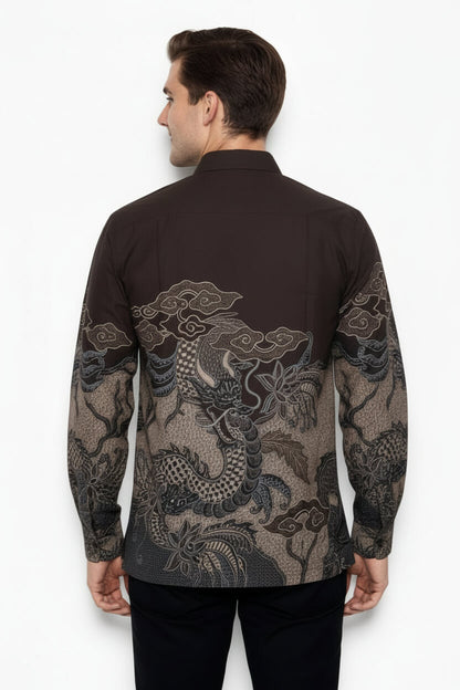 Men's Batik Shirt – Majestic Dragon | Long Sleeves 2