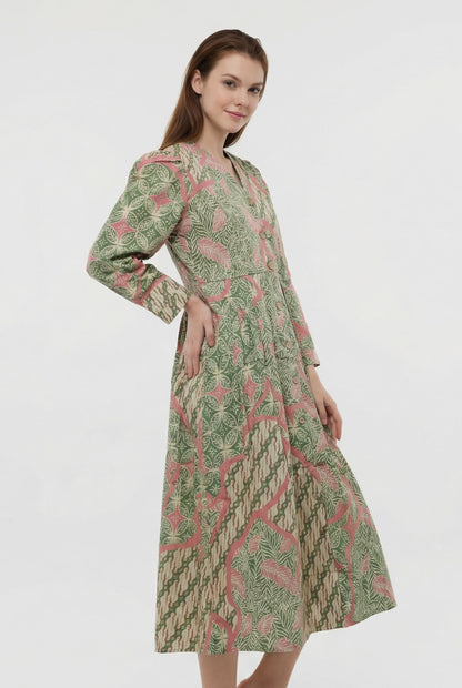 Women's Batik Dress - Artistic Heritage | Batik Australia Beige / S-M Women's Batik Dress - Artistic Heritage | Batik Australia Beige / S-M