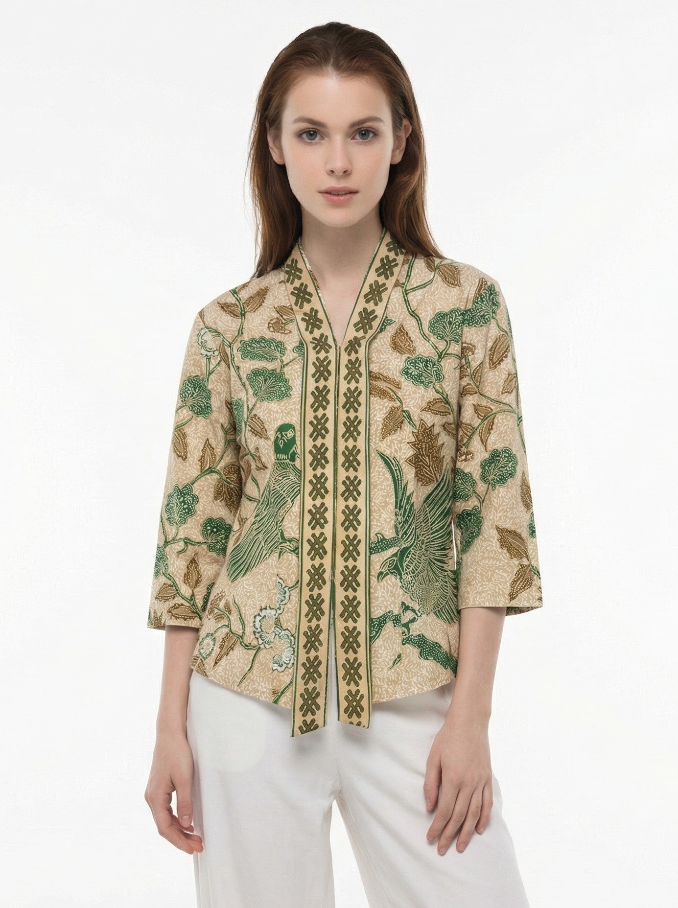 Women's Batik Kebaya - Peony Bird Paradise