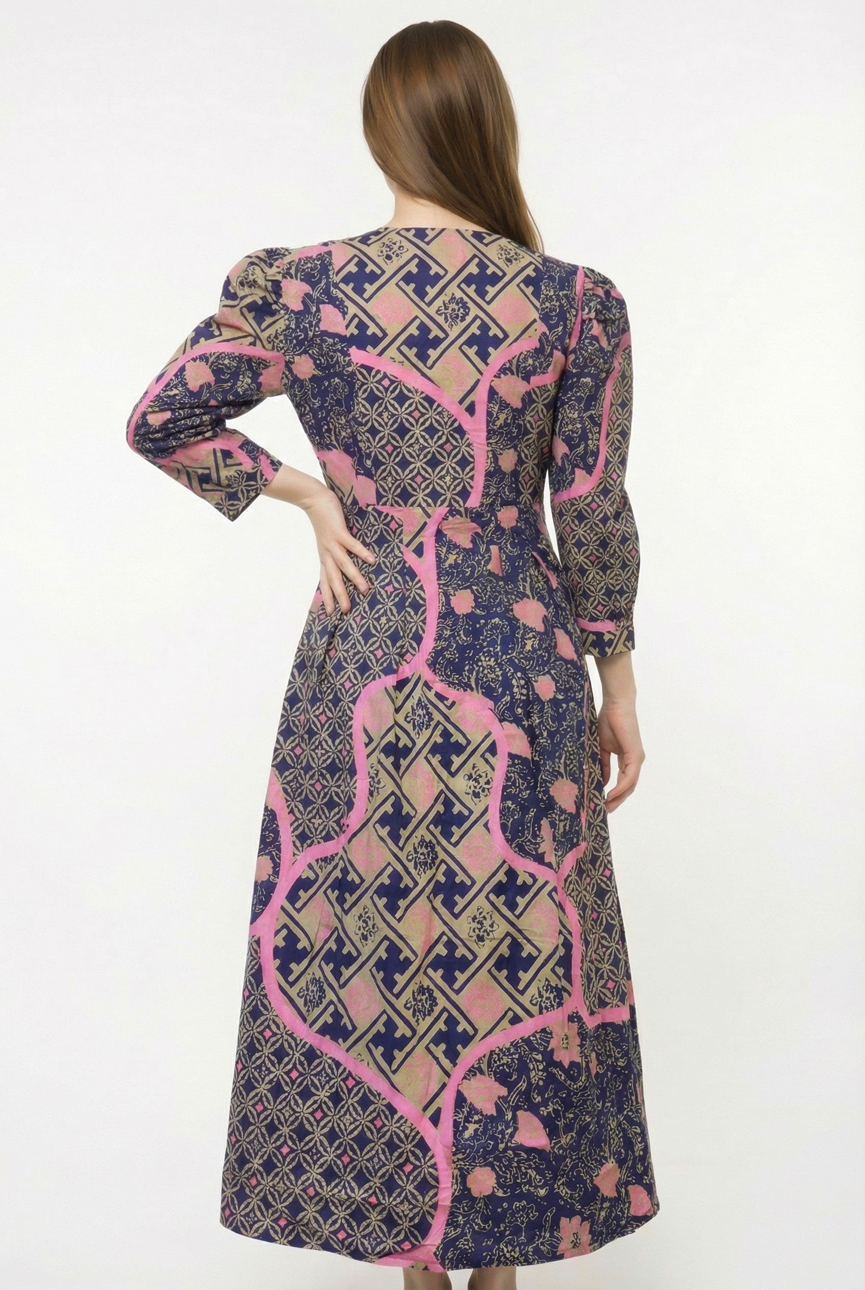Women's Batik Dress - Artistic Heritage | Batik Australia Beige / S-M Women's Batik Dress - Artistic Heritage | Batik Australia Beige / S-M