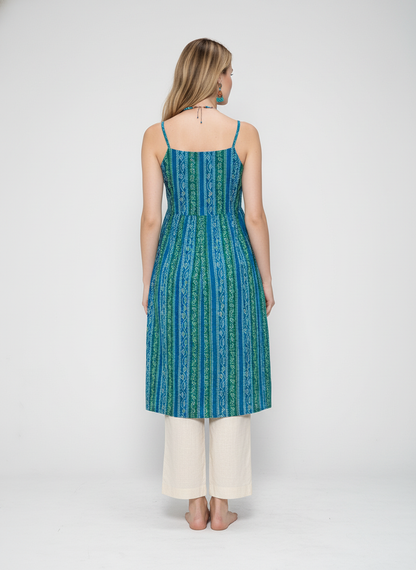 Women’s Batik Kurti – Ocean Grove Sleeveless 4