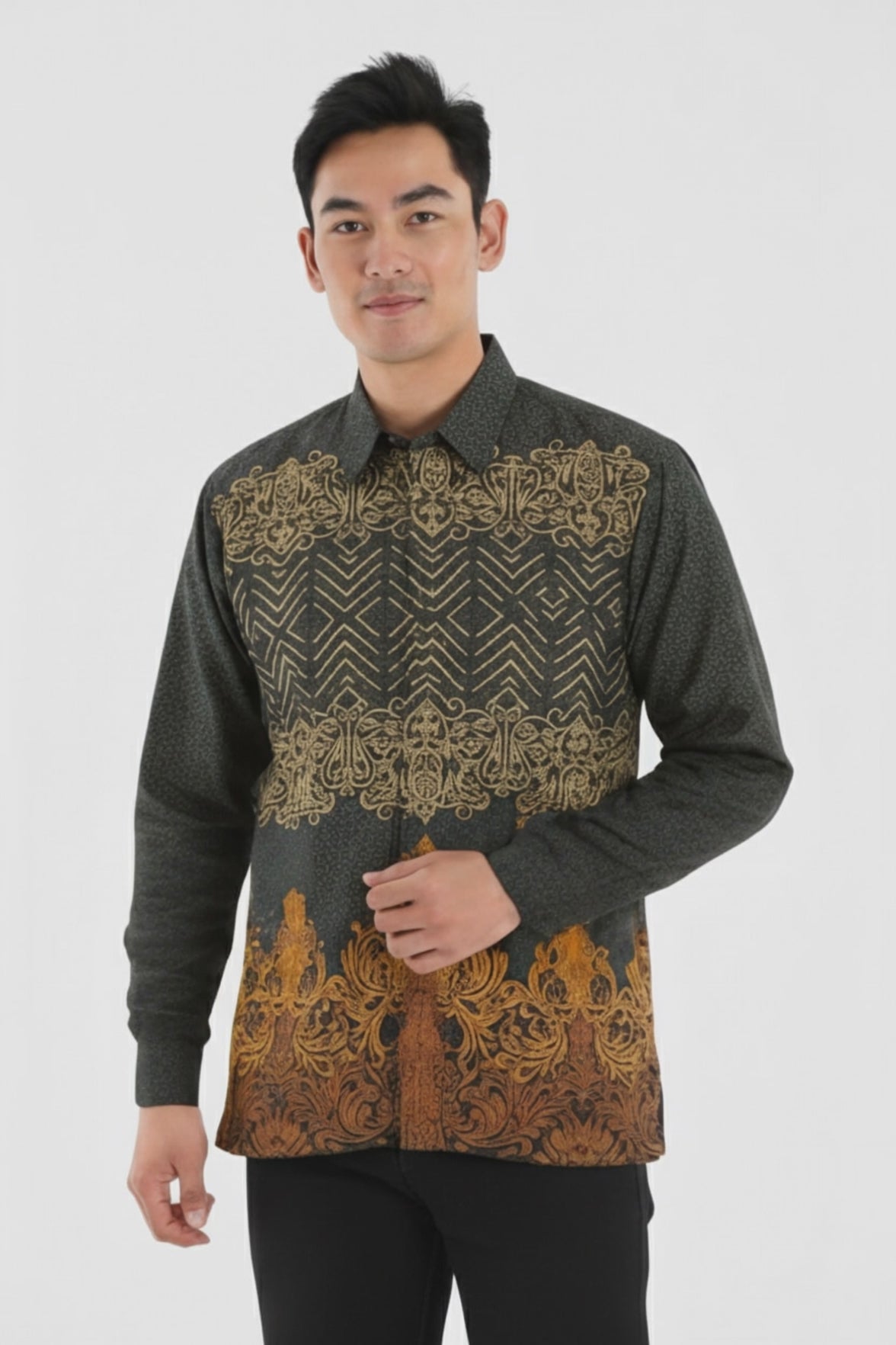 Men’s Batik Shirt – Golden Aegis | Long Sleeves video