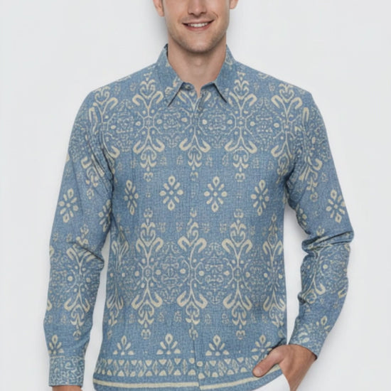 Men’s Batik Shirt – Celestial Ivory |Long Sleeves video