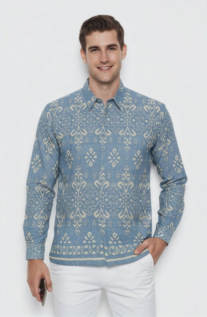 Men’s Batik Shirt – Celestial Ivory |Long Sleeves video