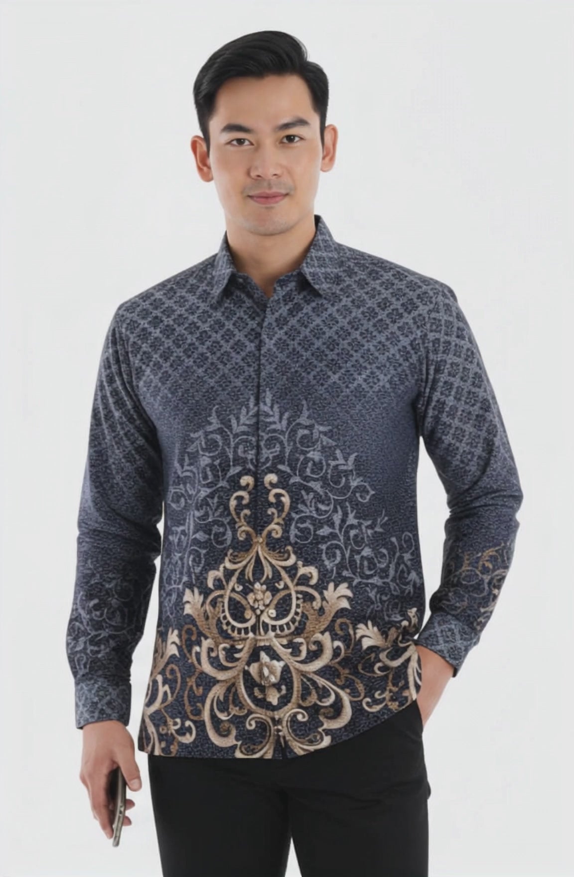 Men's Batik Shirt – Midnight Regal | Long Sleeves video