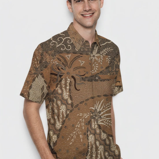 Men’s Batik Shirt – Amber Heritage | Short Sleeves video