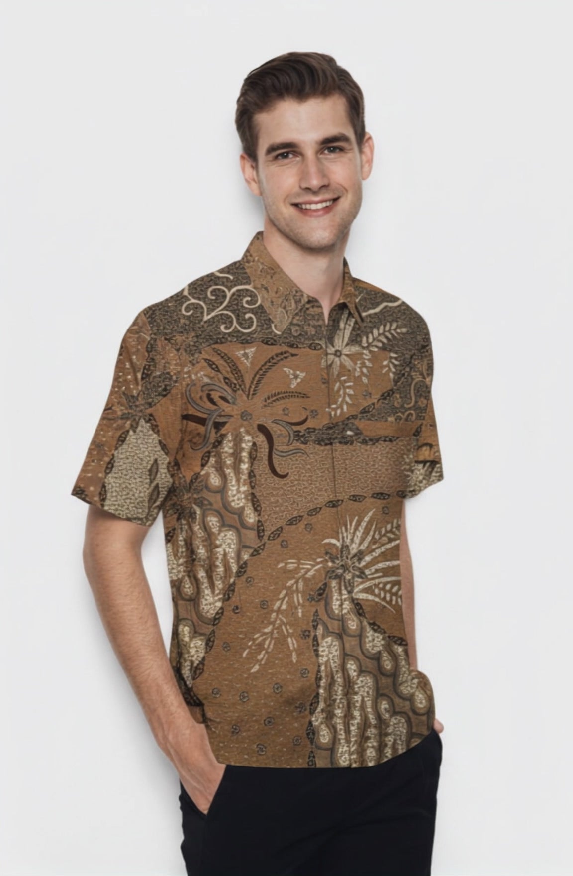 Men’s Batik Shirt – Amber Heritage | Short Sleeves video
