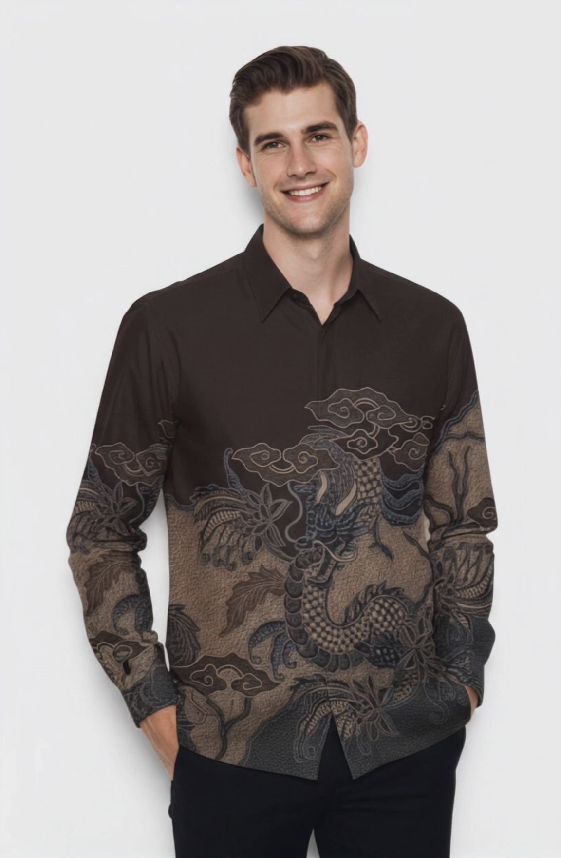 Men's Batik Shirt – Majestic Dragon | Long Sleeves video