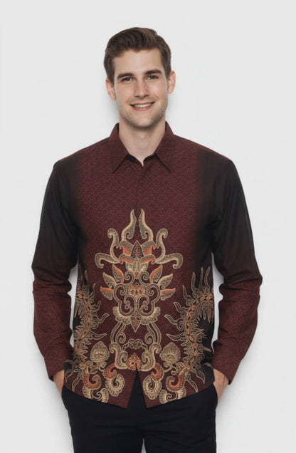 Men’s Batik Shirt – Regal Flame | Long Sleeves video