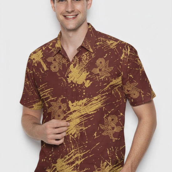 Men's Batik Shirt – Golden Maranta | Short Sleeves video