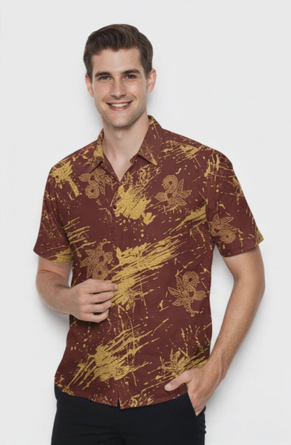 Men's Batik Shirt – Golden Maranta | Short Sleeves video
