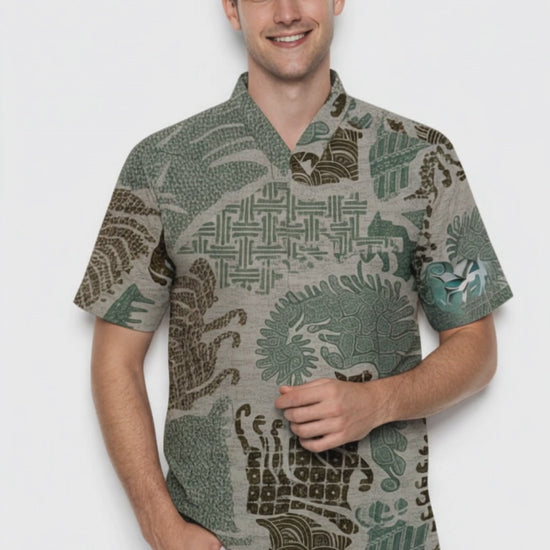 Men’s Batik Shirt – Forest Mosaic | Short Sleeve video